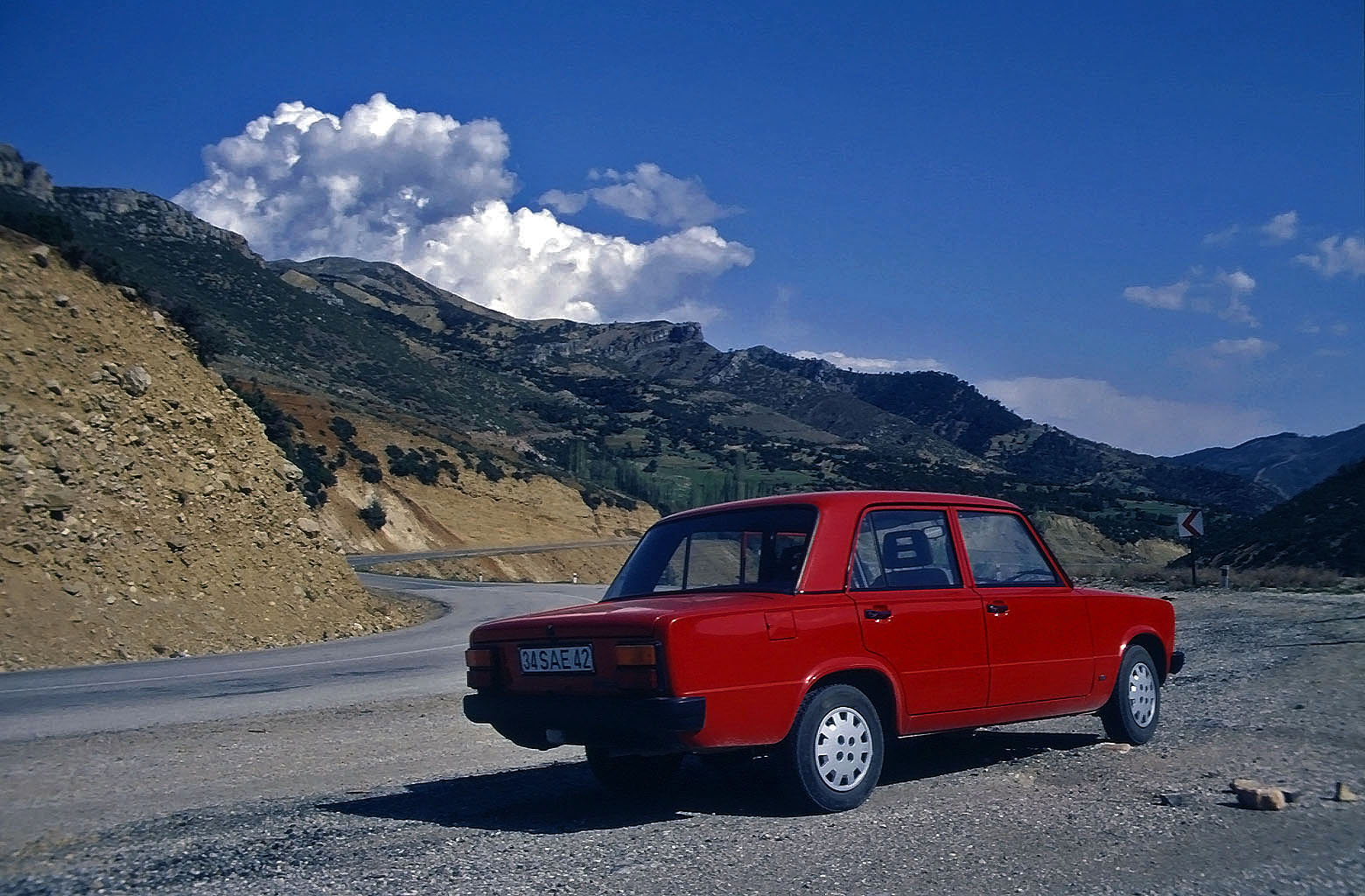 27.04.1993 | vor Aglasun | einsame Hauptstrasse Isparta Antalya